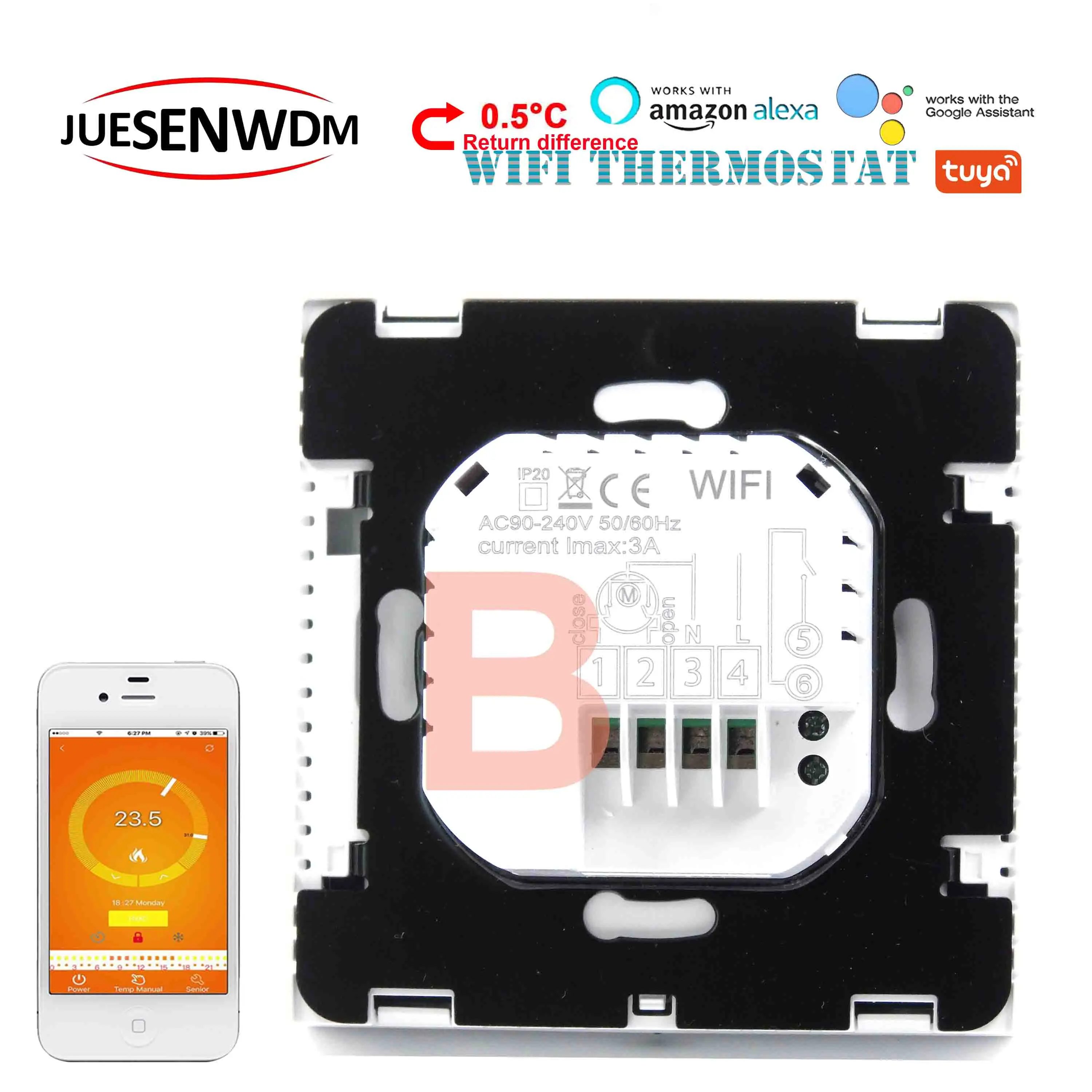 ЕС 0 5 ℃ обратная разница программируемый контроллер температуры wifi термостат