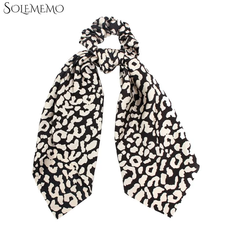 Fashion Leopard Bow Hair Ties Ropes Women Girls Jewelry Spot Pattern Scarf Ribbon Style Accessories F1500 | Украшения и