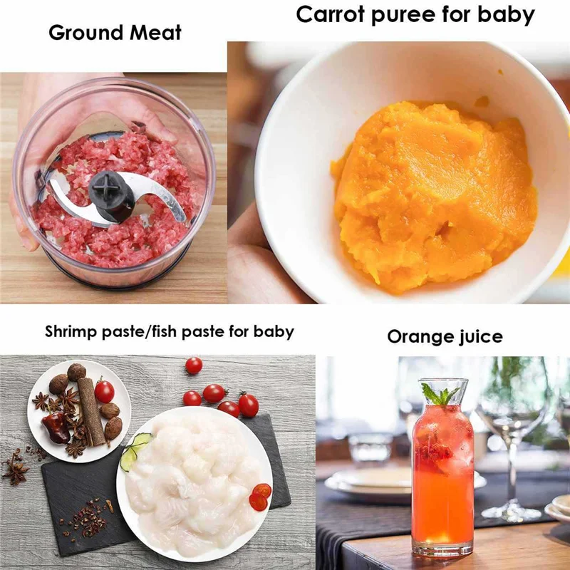 Ручной блендер 4 в 1 миксер из нержавеющей стали погружная мясорубка для овощей