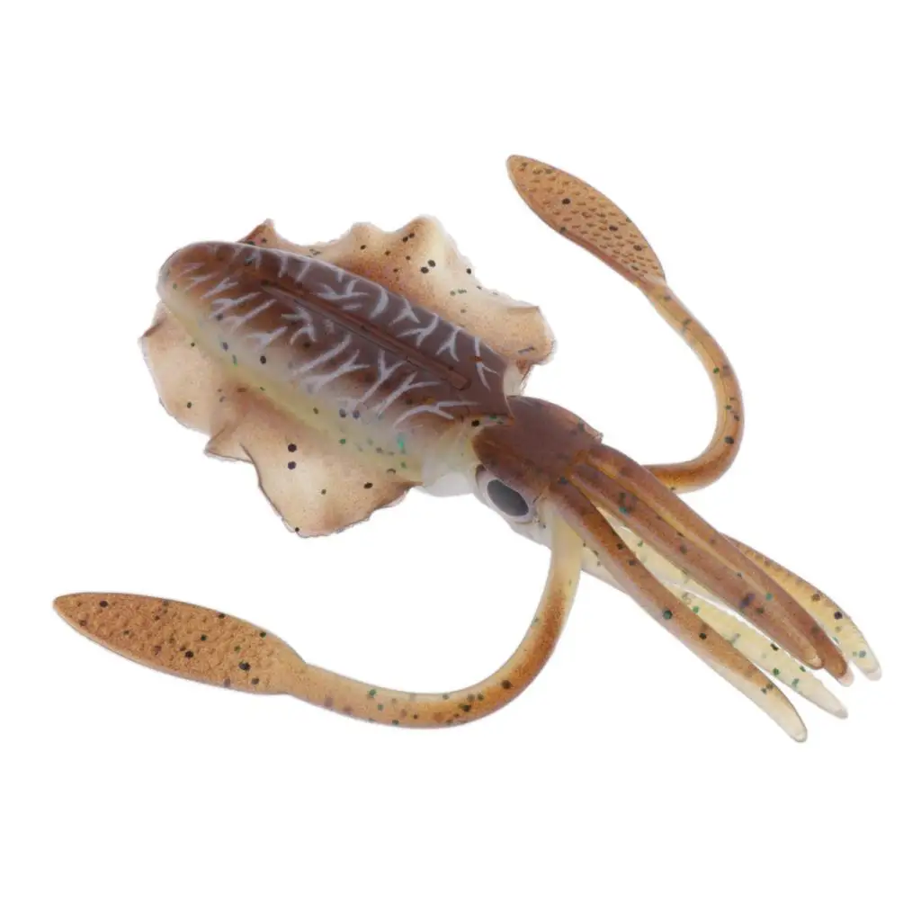 

1pc Lifelike Vivid Saltwater Soft Plastic Squid Skirt Bait Luminous 6.02inch