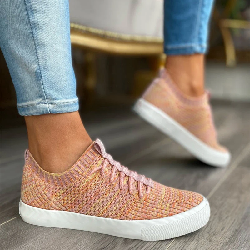

2021 Women Mesh Breathable Lace-up Sneakers Vulcanized Female Summer Casual Comfort Sport Shoes Ladies Fashion Footwear Big Size