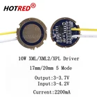 1 шт., 10 шт., cree xml xml2 led T6 U2 драйвер фонарика, 17 мм, 20 мм, 2,7-4,2 в, 2-2.2A, 5 режимов1 режим, Светодиодный драйвер для CREE XML светодиодный излучатель