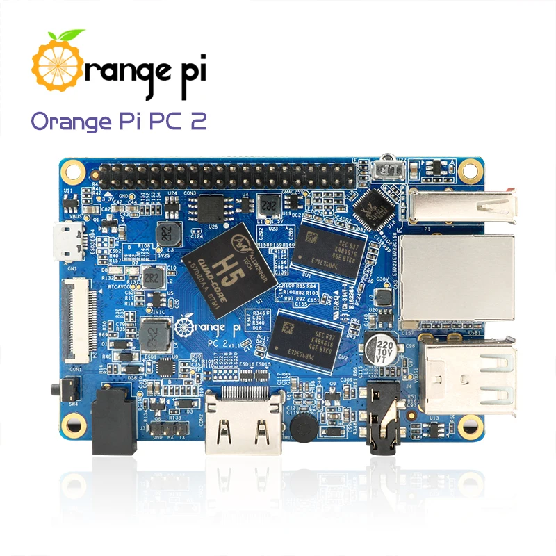 Orange Pi PC2 H5 1GB DDR3 Quad-Core 64-bit Cortex-A53 Open-Source Single-Board Computer, Run Android 5.1, Ubuntu, Debian Image
