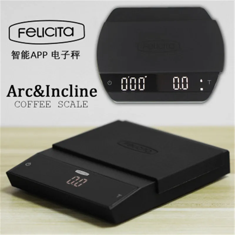Felicita Arc Coffee Scale With Bluetooth USB Smart Electronic Hand Punch Drip Timer Waterproof Kitchen Scales | Дом и сад