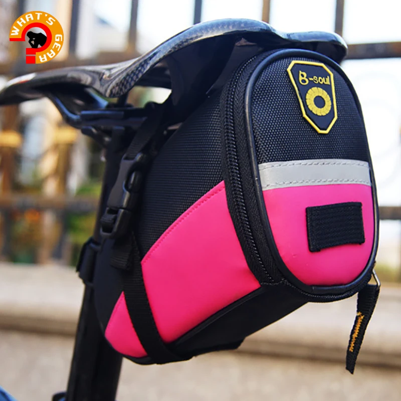 B-soul Bicycle Saddle Bag Under Seat Waterproof Moutain Bike Pack bag with Reflective Tap MTB Toolkit for Cycling | Спорт и