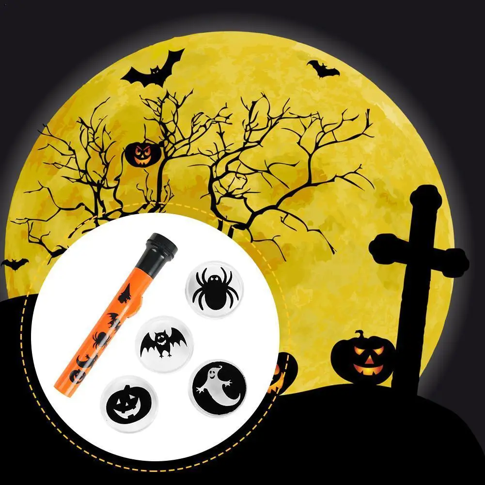 

Дети мультфильм проектор фонарик Новинка Тыква LED игрушки Хэллоуин 5 тыква линзы Вечеринка лампа игрушки различные светящиеся wi D3W8