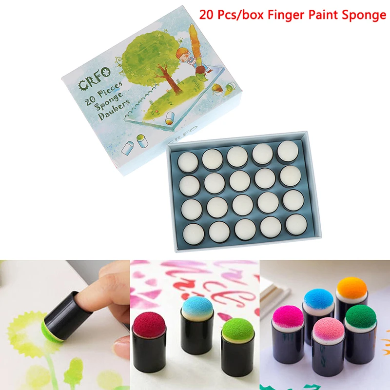 20 шт./лот губка для рисования на пальцах чернил набор |