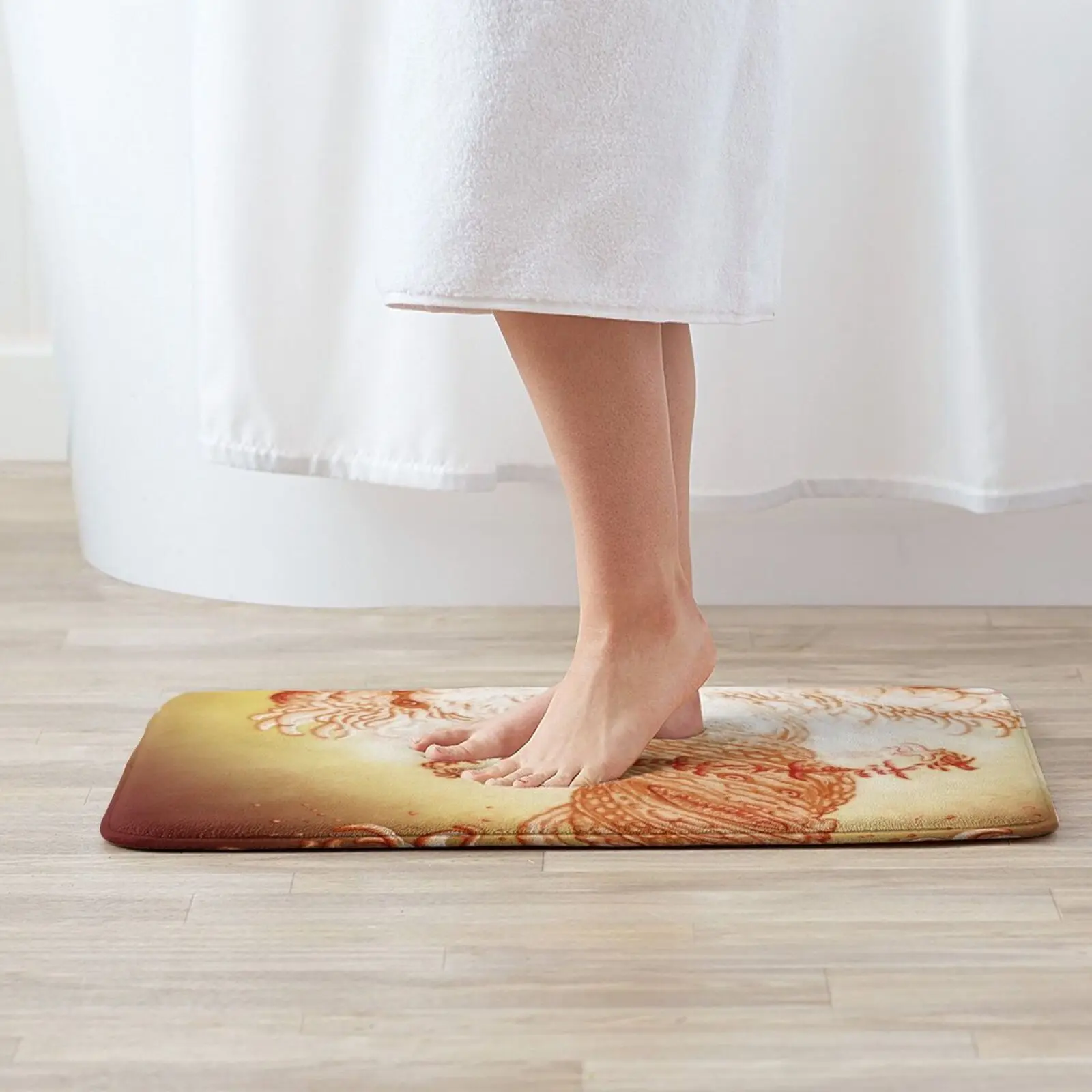 Горячая вспышка входной двери коврик для ванной Манеки Неко счастливый кот