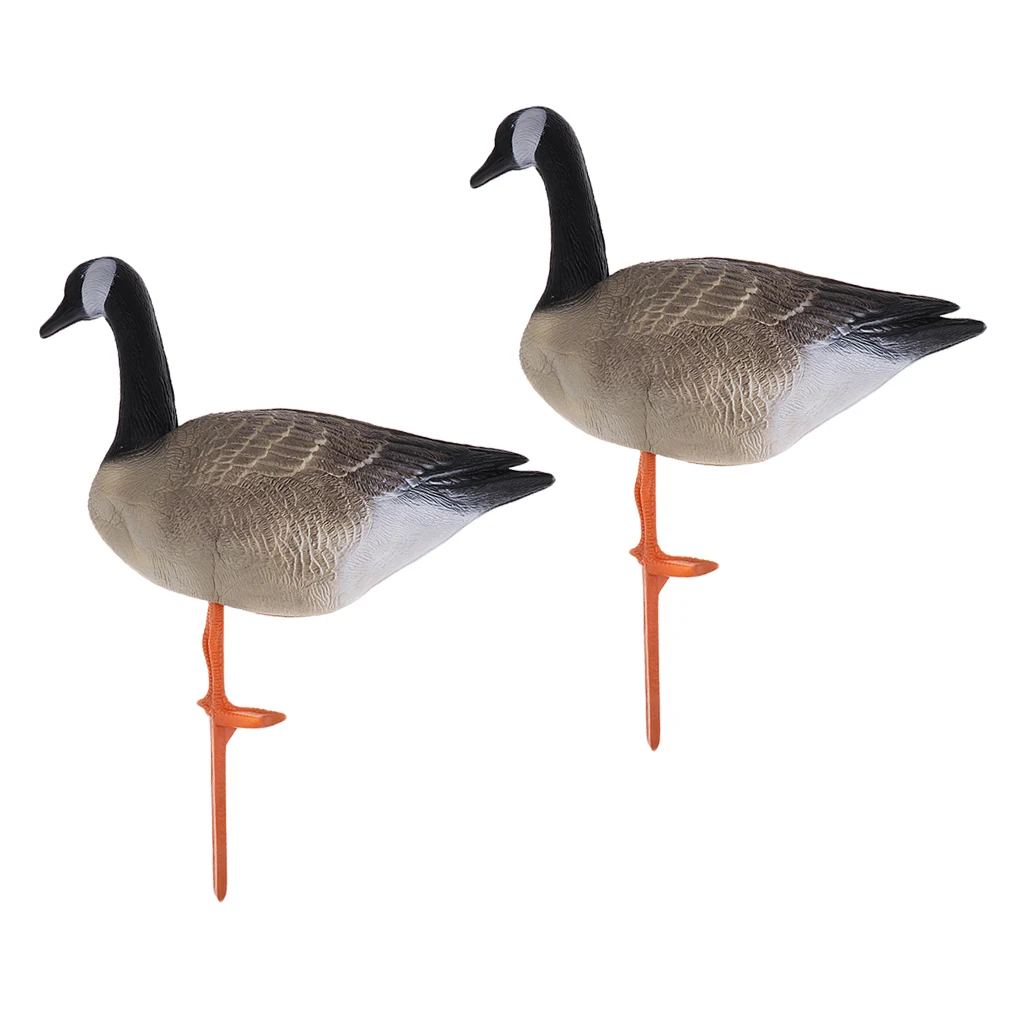 

2 pcs EVA Lifelike Portable Full Body Goose Shooting Hunting Decoy Lawn Ornaments - 3 styles to choose