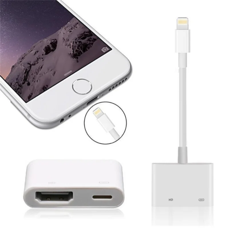 Экранный преобразователь кабель системы освещения к HDMI Plug-and-play высокой четкости для компьютера и проектора Шнур для IPhone X XR XS Max