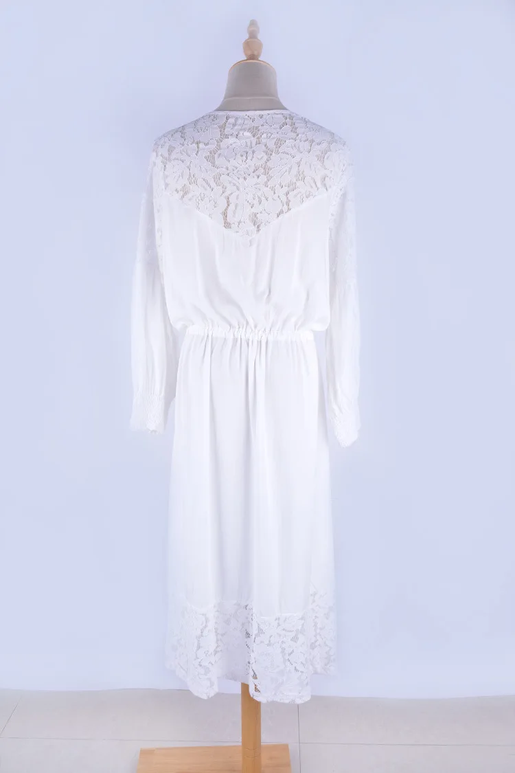 Сексуальное женское купальное платье размера плюс белое хлопковое пляжное