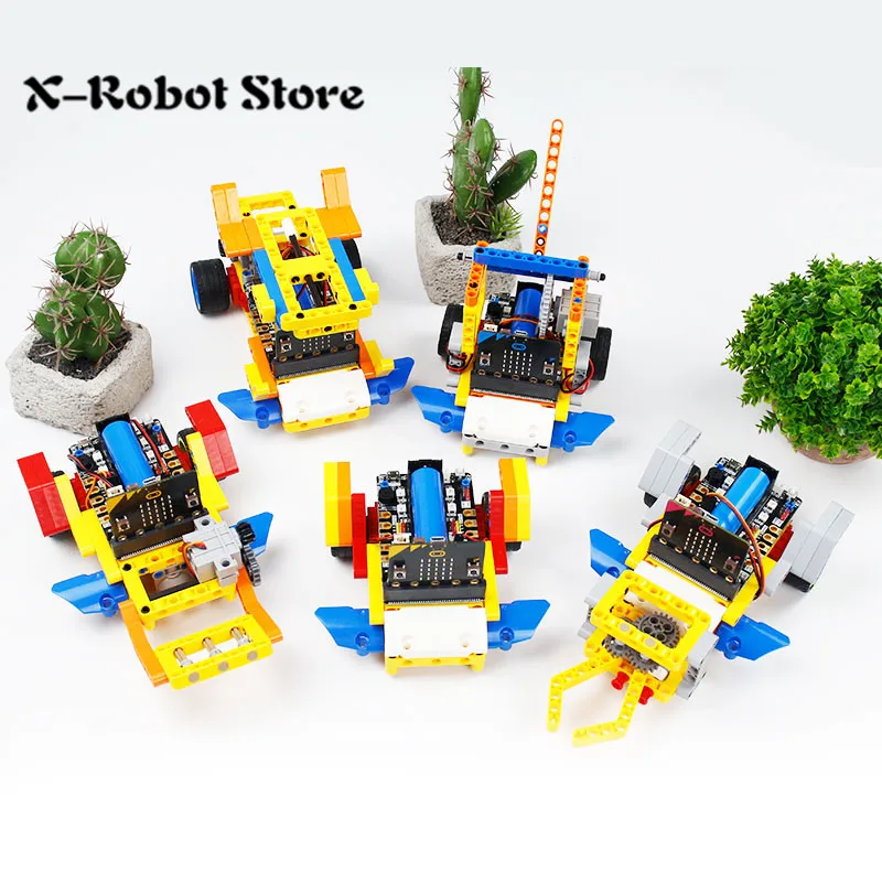 Микро: бит программируемый строительный блок умный робот автомобиль микробит