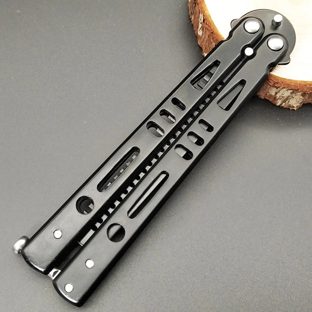 

Portable Beginner Practice Butterfly Tool Unsharpened Alloy Steel Foldable Blunt Training Knives Butterfly Comb Outdoor Tool