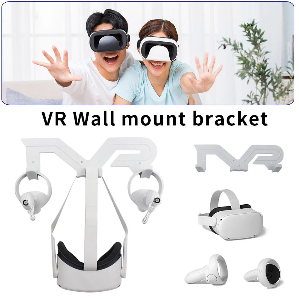 

VR Stand Holder Controller Wall Hanger For Oculus Quest 2 Slim Wall Mounted VR Headset Display Holder Bracket Accessories