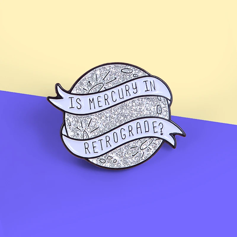Планеты Меркурий эмаль на булавке не имеет ртути в Ретроградная? Броши Булавки