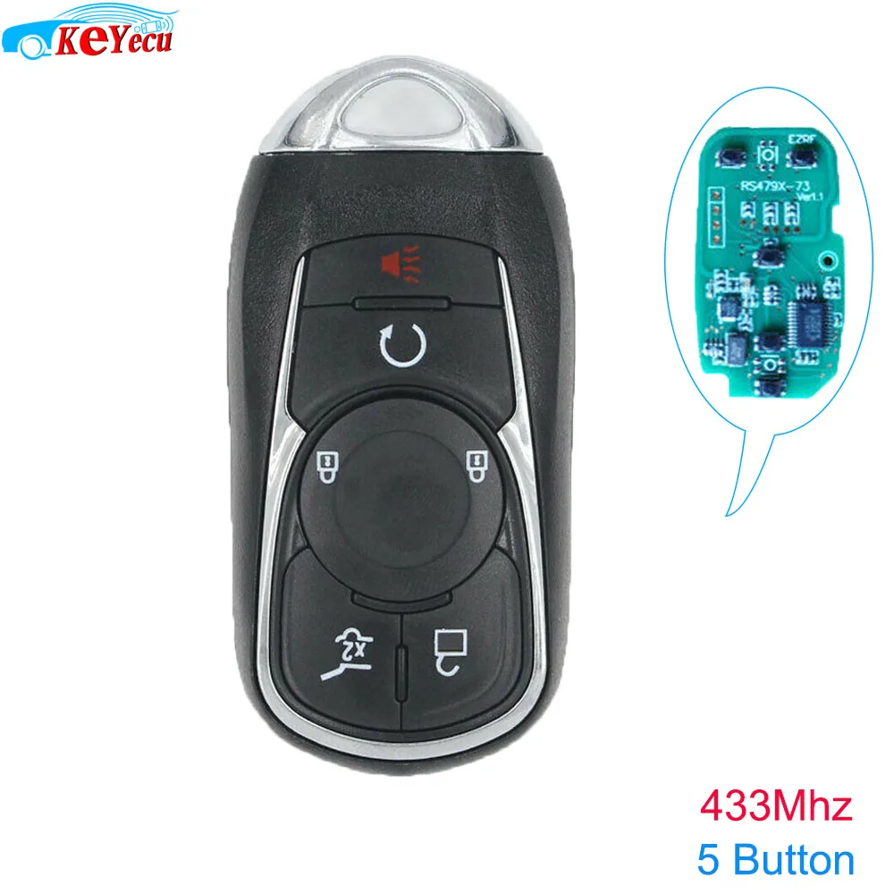 KEYECU Smart Key Promixity 433 МГц ID46 пульт дистанционного управления для Buick LaCrosse FCC: HYQ4EA P/N: 13508414