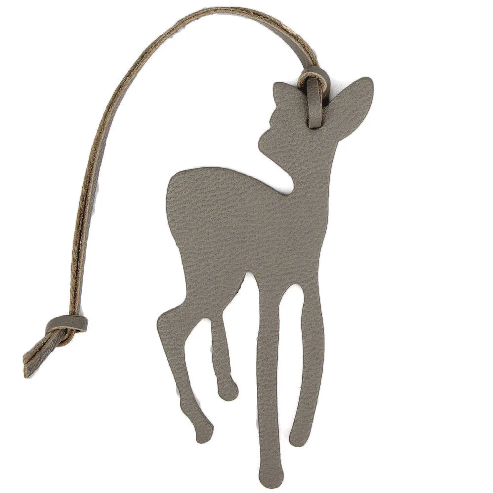 DEER GREY Известный бренд ручной работы из натуральной кожи олень брелок в виде жирафа кулон брелок для женщин сумка Шарм аксессуары - Цвет: DEER GREY