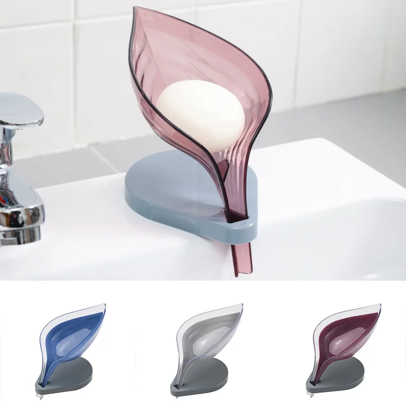 Подставка для мыла и губки в форме листа|Мыльницы| |