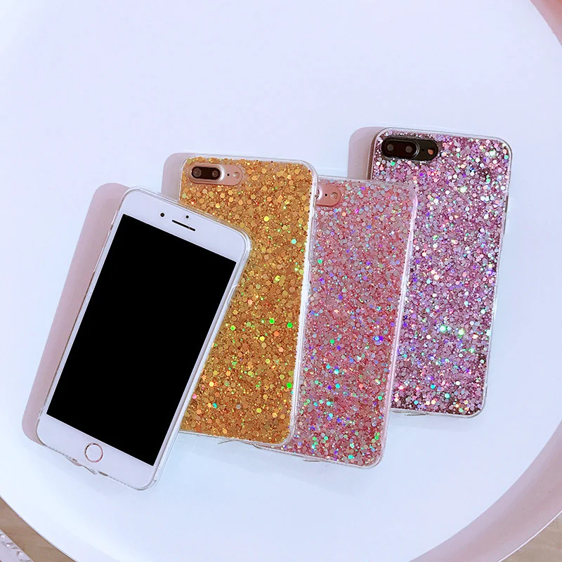 Чехол для телефона для iPhone 6s 5S SE 5 6 s iPhone X 8 7 Plus 6Plus 6s Plus 7 Plus 8Plus Блестящий сверкающий Мягкий ТПУ силиконовый чехол