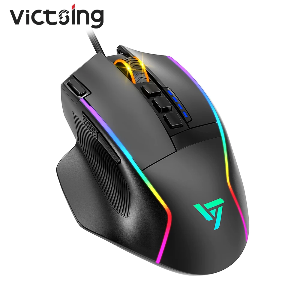 

VicTsing PC322 USB wired RGB Gaming Mouse 16000 DPI programmable game mice backlight ergonomic laptop PC computer