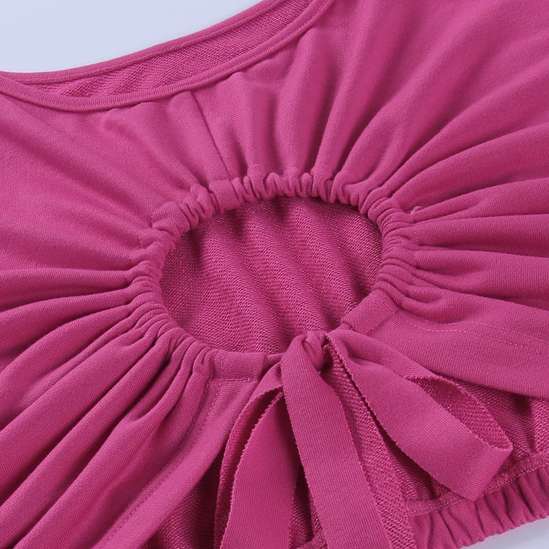 

Viifaa Drawstring Front Long Sleeve Sexy Streetwear Cropped Sweatshirts Women Pullover Autumn Oversized Sweatshirt