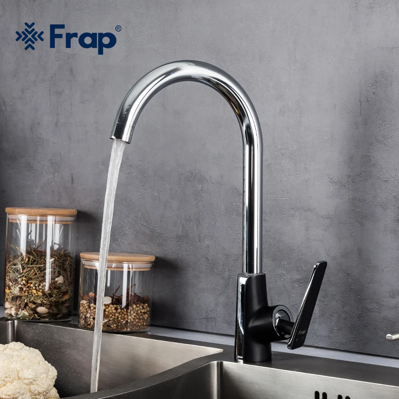 

Frap Kitchen Faucet Modern Single Handle Mixer Sink Tap Hot and Cold Water Deck Mounted Chrome Kitchen Faucets Taps F4057