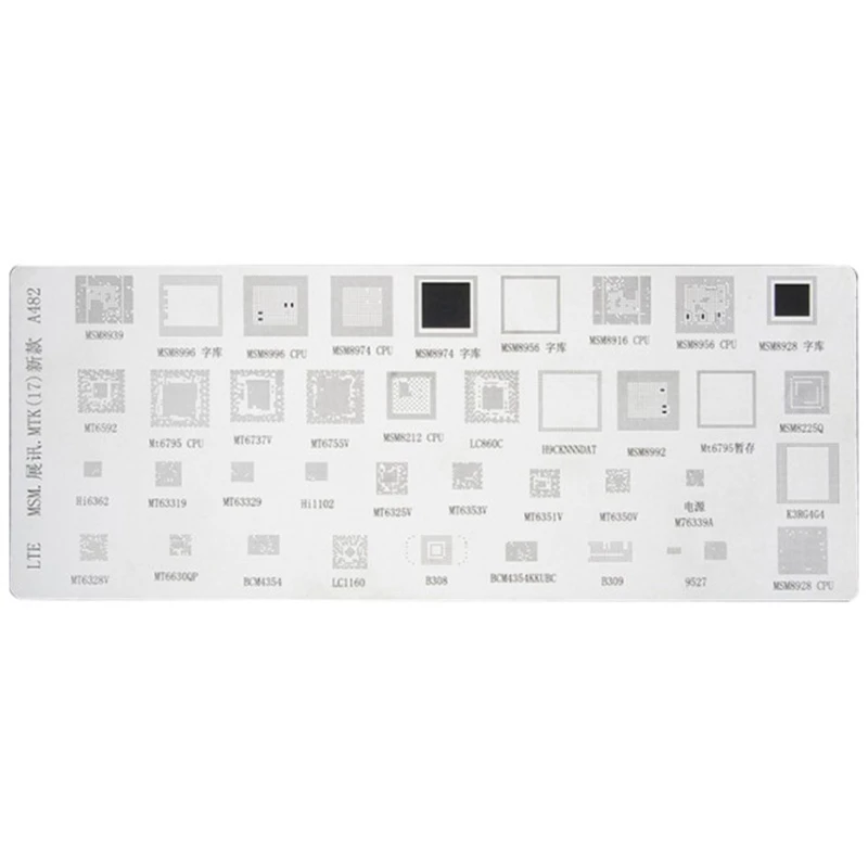 

4PCS Universal BGA Stencil for MTK MSM Samsung Huawei Xiaomi iPad CPU RAM PM Power IC Reball Pin Direct Heat Template