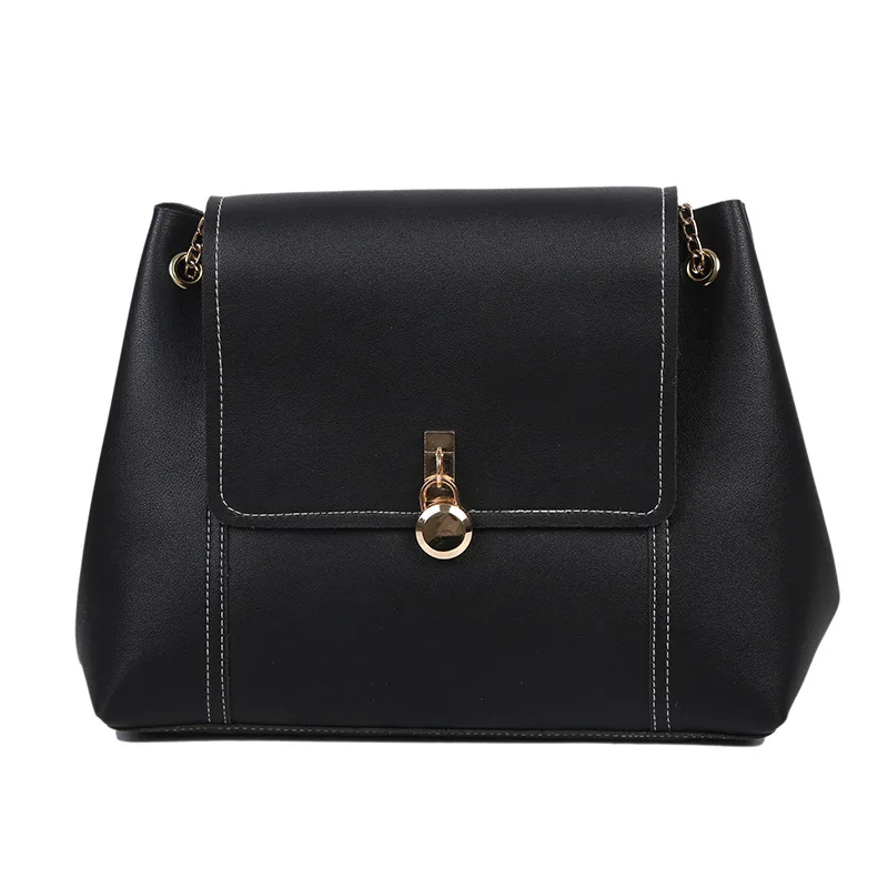 

BEN BALLER Women High-Quality Large-Capacity Tote Bag Western Style 2021 New Fashion Simple Shoulder Bag PU Chain Bag