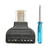 rj45 connector to screw 8pin splitter av terminal adapter converter block for cctv plug ethernet wall plate 8 pin connector cat6