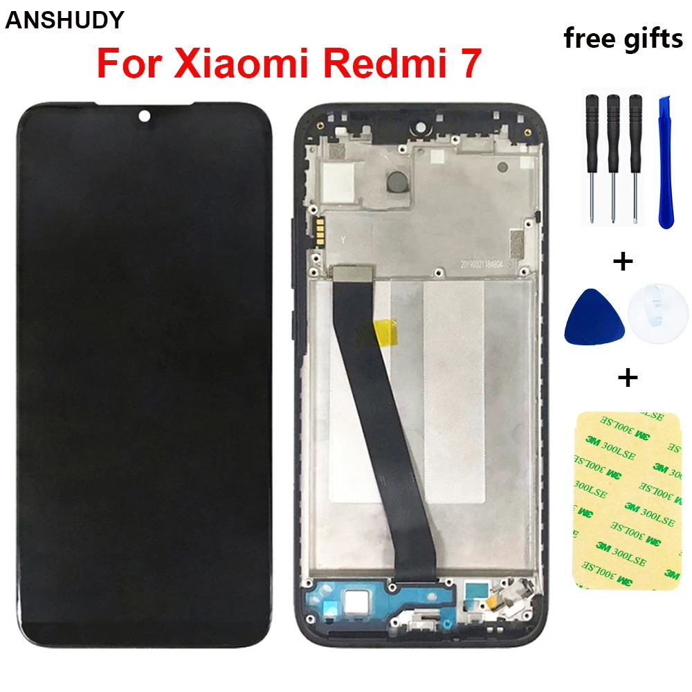 

6.26'' For Xiaomi Redmi 7 LCD Touch Screen Digitizer Assembly Replacement For Redmi7 LCD Display 1520*720 Snapdragon 632