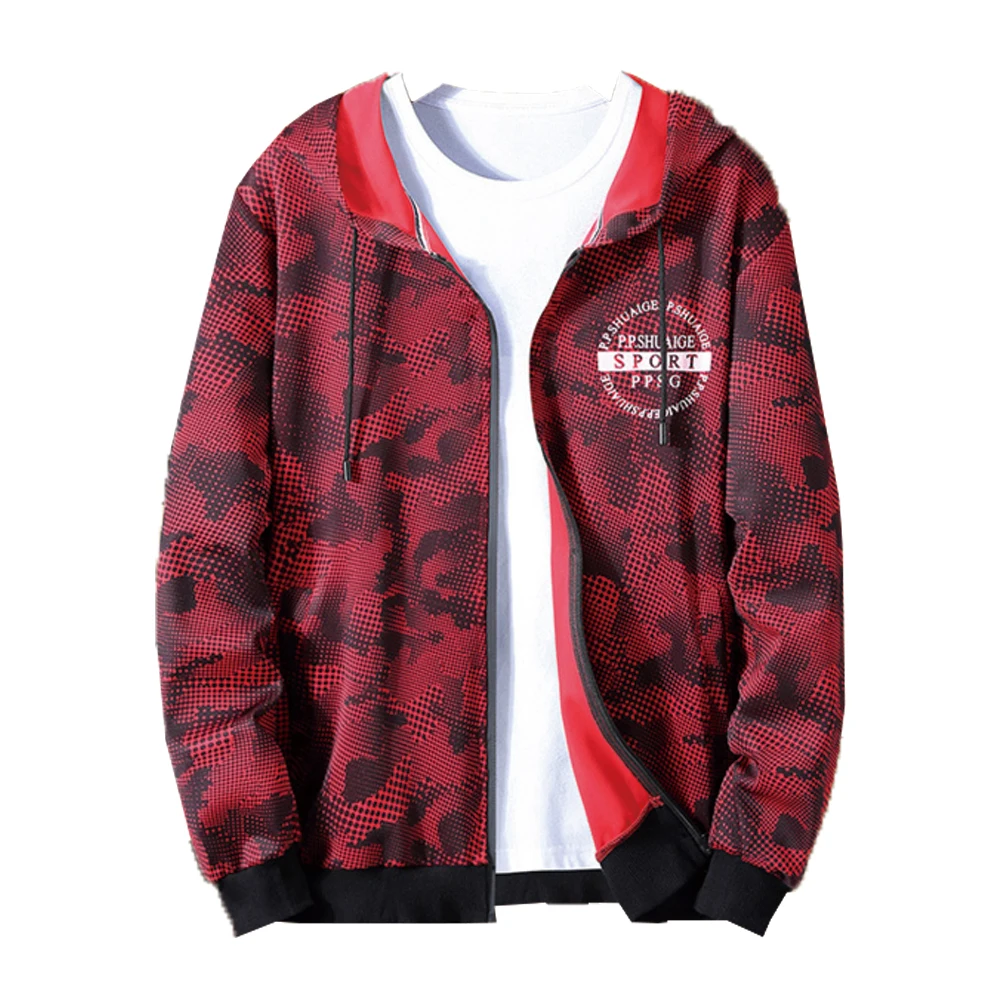 

Hoodies Winter Camouflage Sleeve Jacket Men Sweatshirts Pullover coats zipper jackets men Winter Warm Thicken Letter plus Size