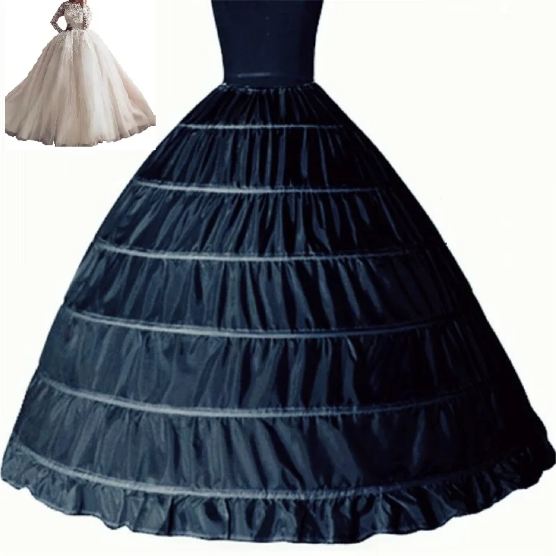 

Ball Gown Women's White Petticoat Slip Puffy Black Bridal Petticoat Underskirt Crinolines for Wedding Dress Vestido De Novia