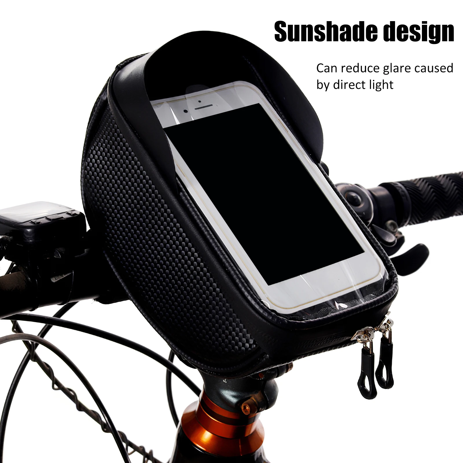 

Вместительный велосипедный держатель для телефона с передним светом, водонепроницаемая сумка для телефона на велосипед 2021, сумка для хране...