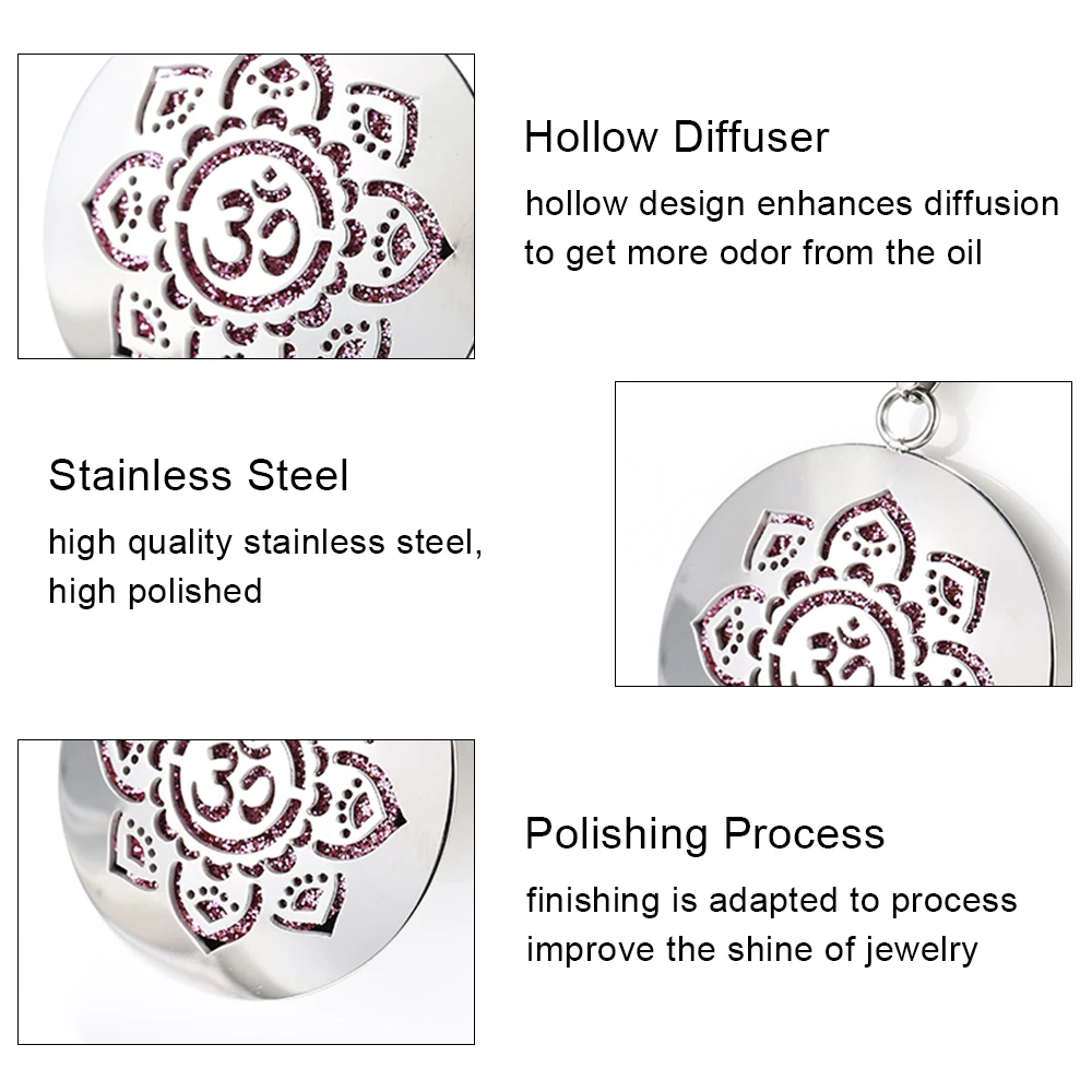 Элегантное ожерелье с ажурным распылителем духов животных из нержавеющей стали