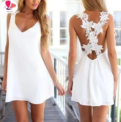 

2021 NEW Chiffon Lace Dress Summer Dress Casual Long Dresses Sexy Lace Women'S Fashion Halter Harness Vest