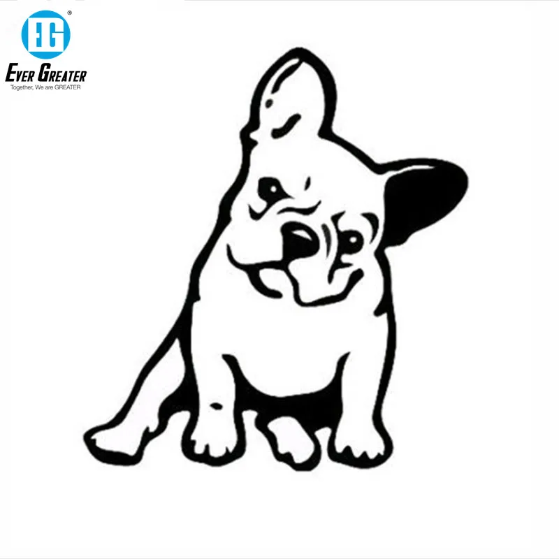 

FRENCH BULLDOG Dog Vinyl Decal Window Decoration Lovely Animal Car Sticker Black/Silver #B1103