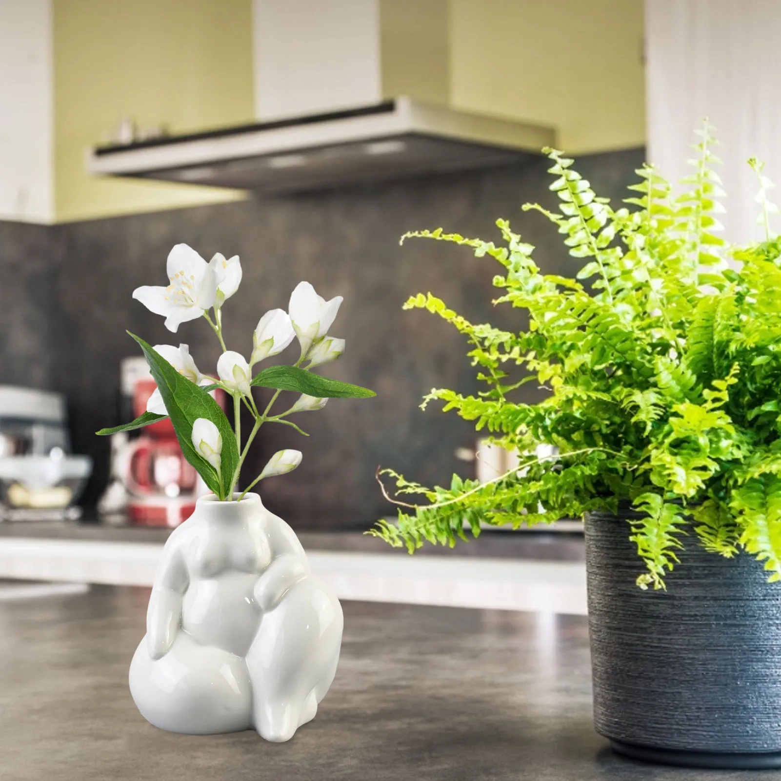 

Female Body Vase Nordic Ceramic Flower Vase Human Body Art Sculpture Garden Ornamnen Home Living Room Decoration Flower Pot