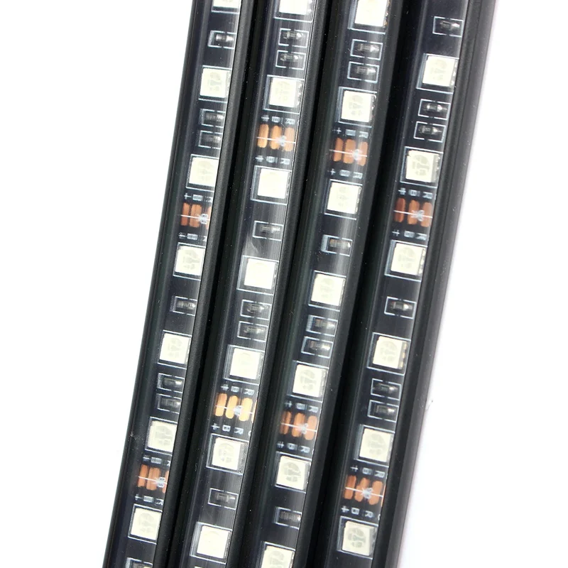 Водонепроницаемый 4x RGB 5050 SMD гибкий светодиодный полосы под трубка Underglow днища