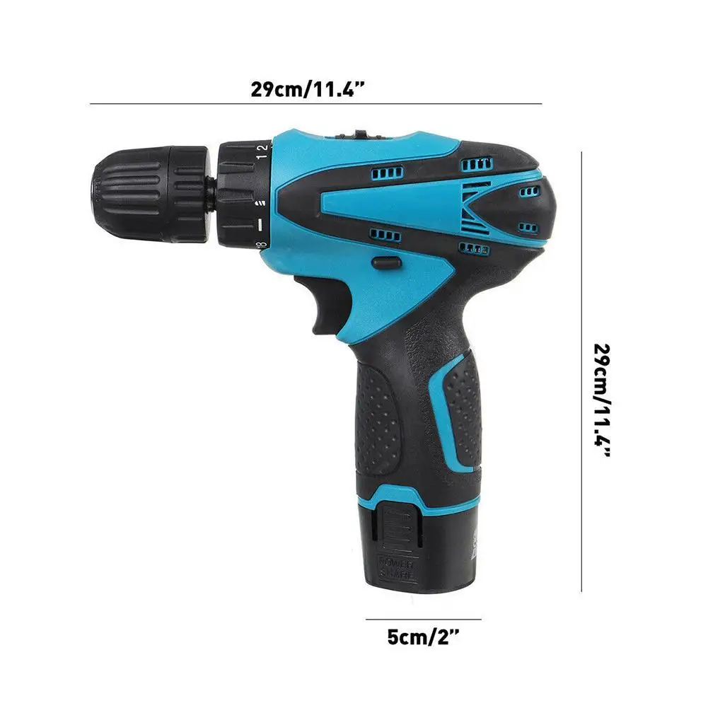 

13mm Electric Cordless Impact Drill Double Speed Rechargable Electric Screwdriver Multi-function Screwdriver Pistol Drill