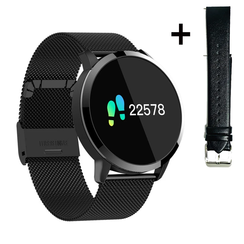 

Rose Smart Watch Q8 Plus OLED Color Screen Smartwatch women Fashion Fitness Tracker Heart Rate monitor Wristband for ios andriod