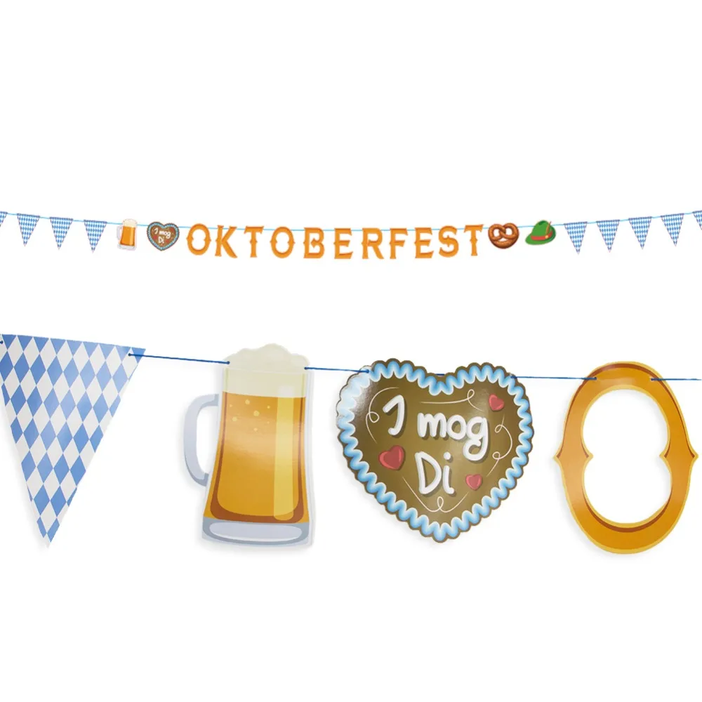 5 м Октоберфест большой плакат гирлянды из флажков Munich Beerfest Октоберфест пивной фестиваль вечерние поставки бумажный баннер