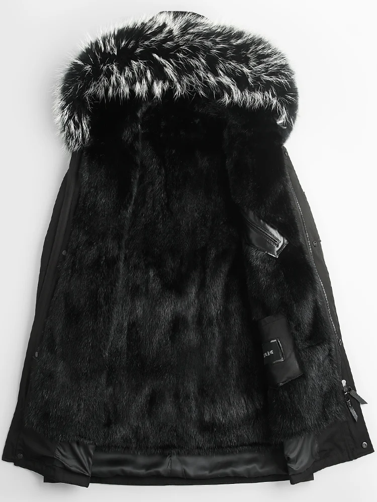 AYUNSUE шуба из натурального меха мужские шубы норки мужская зимняя куртка с