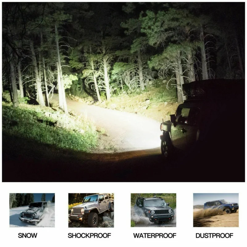 Водонепроницаемый светодиодный фонарь для внедорожника 18 Вт 6000K 12 В прожектор