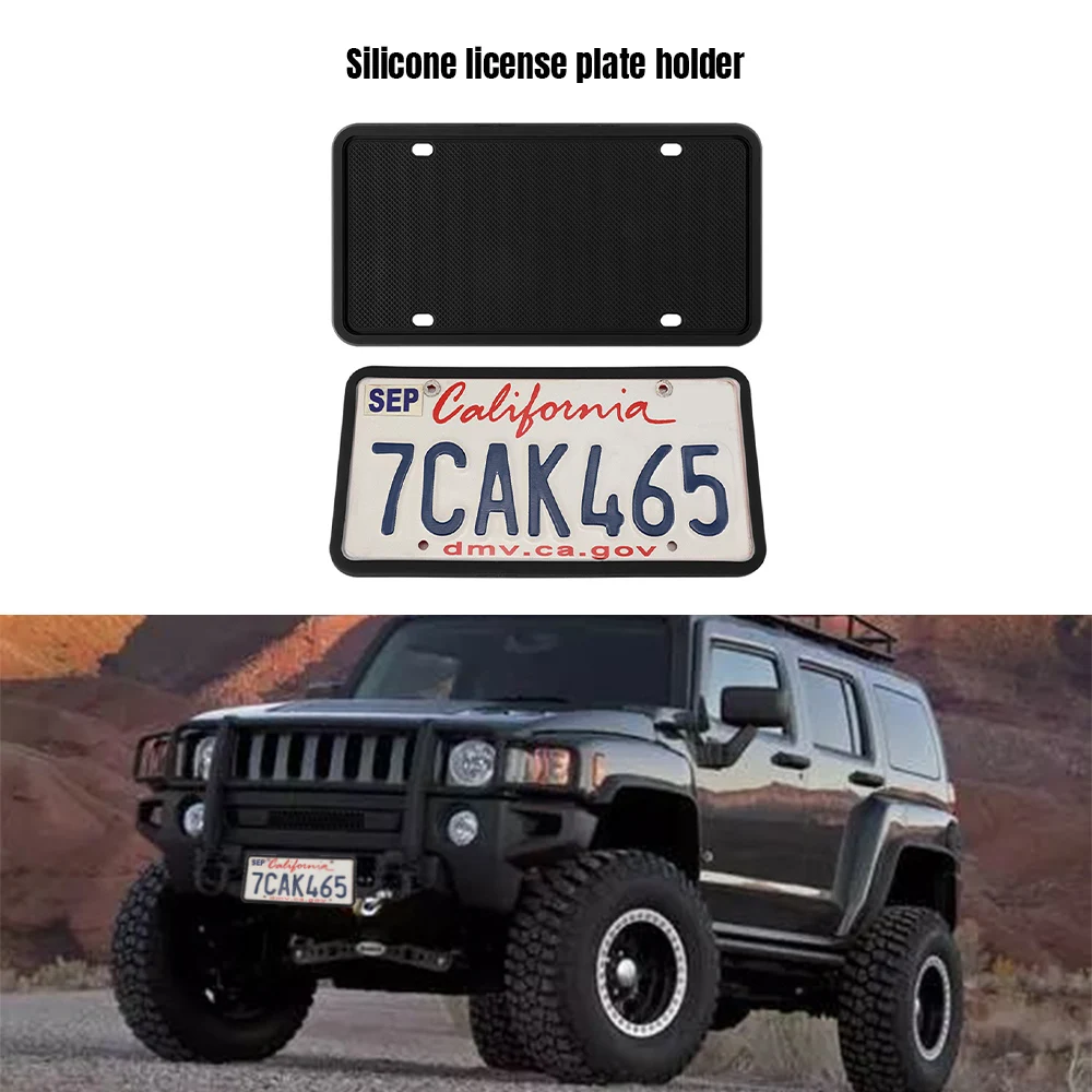 

2pcs Quality Silicone License Plate Frame Car Universal American Licenses Plate Covers Holders For North American Auto Models