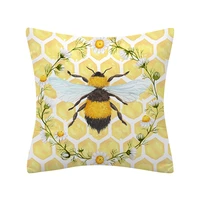 bee insect pattern pillow cover american rural home decoration by pillowcase sofa cushion cover car seat pillowslip