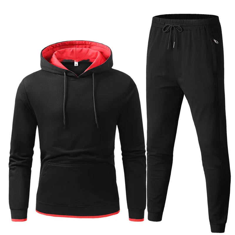 

Men Sportswear Set Hoodies Pants Suit Casual Tracksuit Jacket Men's Sport Sweatshirt High Quality Male Hoodies and Jogging Pants