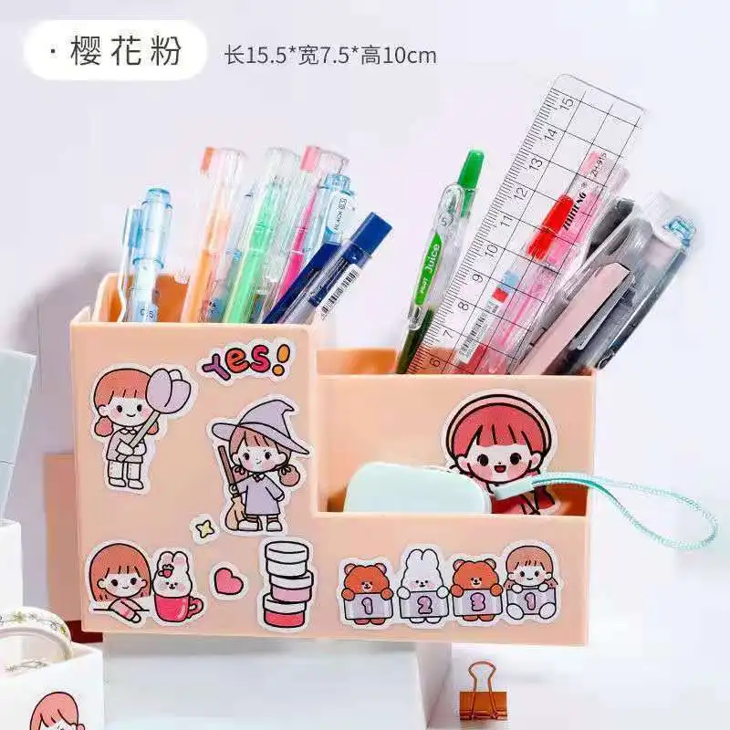 

Creative Desktop Storage Box Desk Stationery Pen Holder Organizer Cute School Office Organizer