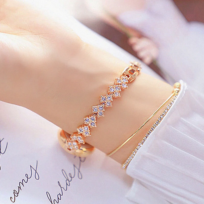 Женские часы из розового золота Простые Модные женские наручные роскошные с