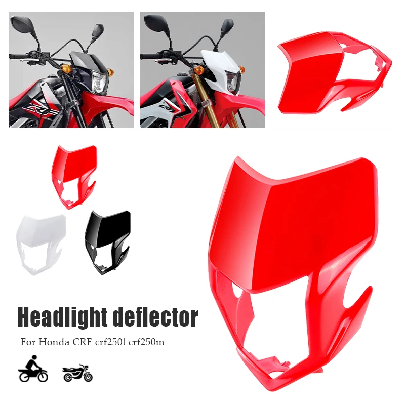 Motocicleta faro delantero visera con lámpara carenado parabrisas protector para Honda CRF CRF250L CRF250M 2012-2017