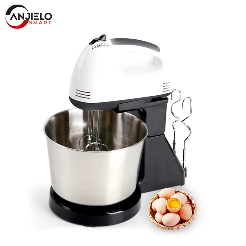 

Anjielosmart 7 Speed Electric Stand/Handheld Blender Baking Cake Whipping Cream Dough Mixer Egg Beater Kitchen Appliances